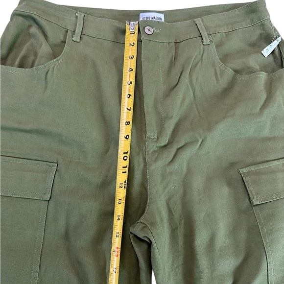NWT STEVE MADDEN Mid Rise Cargo Pants Jeans Wide Leg Burnt Olive DO33145F Sz XL - Picture 9 of 16